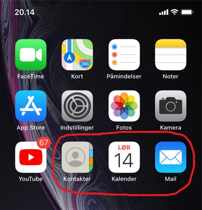 - Synkronisering mellem iPhone og Outlook