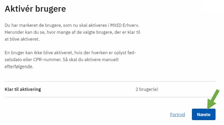 Overførsel af NemID til MitID Erhverv - trin 2