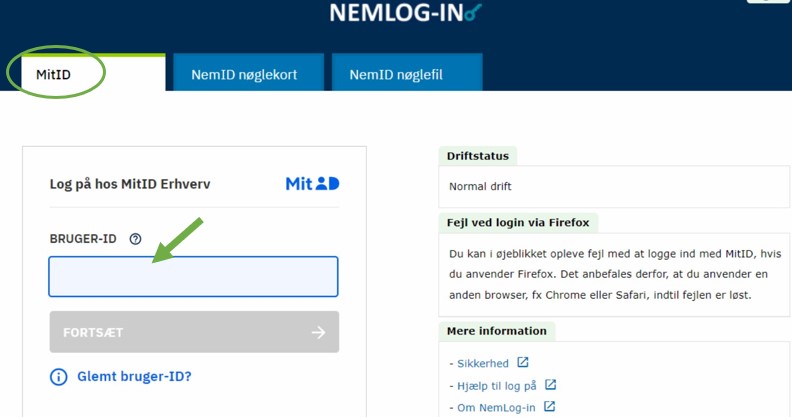 Overførsel af NemID til MitID Erhverv - trin 2