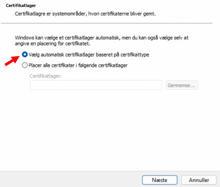 Installation MitID Certifikat på computeren