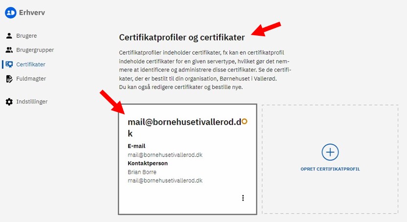 Download MitID certifikat ned på din computer
